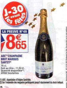 champagne promo fêtes